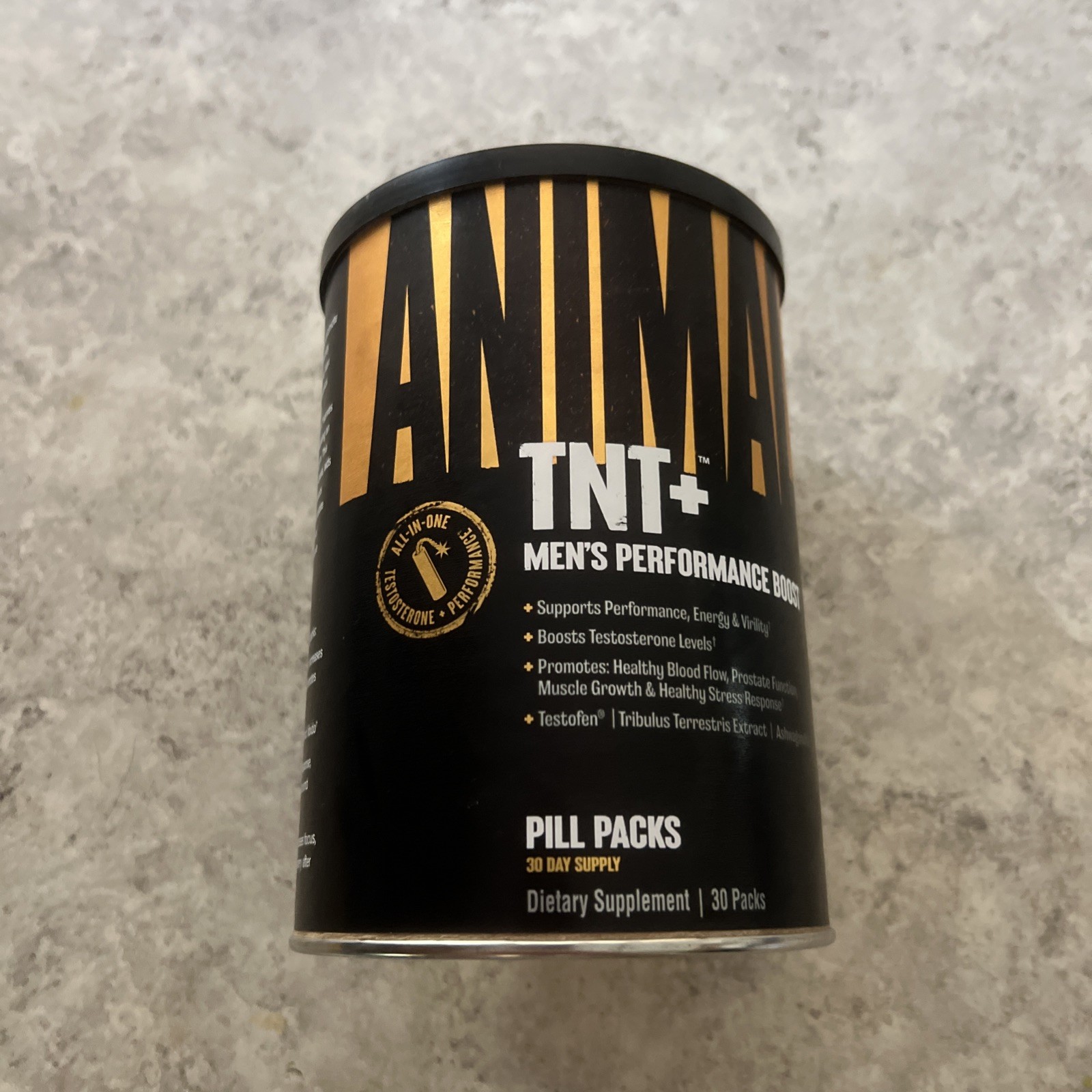 Animal TNT+ Men’s Dietary Supplement Pill Packs 30 Packs 1 Month Exp 03/2028