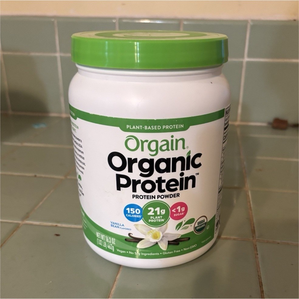 Orgain Organic Plant-Based Protein Powder, Vanilla Bean, 1.02 lb Vegan