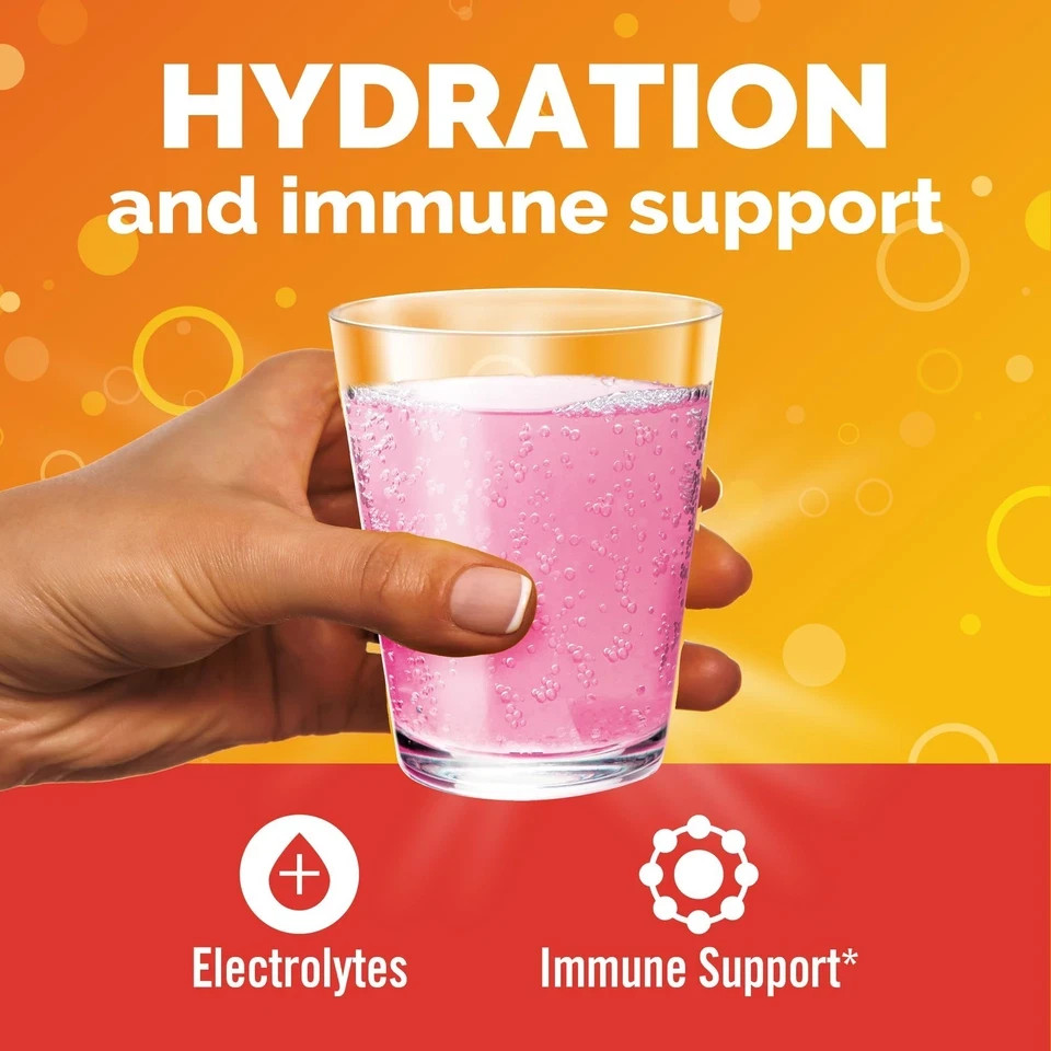 Emergen-C Hydration+ Sports Electrolyte 0.33 Ounce (Pack of 18), Raspberry