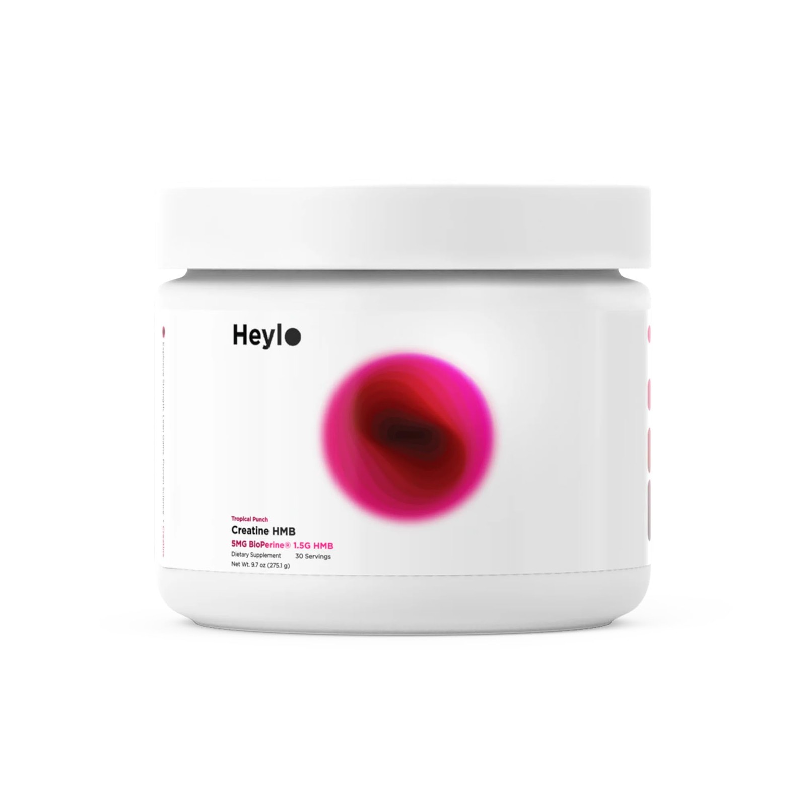 Heylo Creatine Monohydrate Powder 5g HMB Vitamin D Calcium 30 Ct Tropical Punch