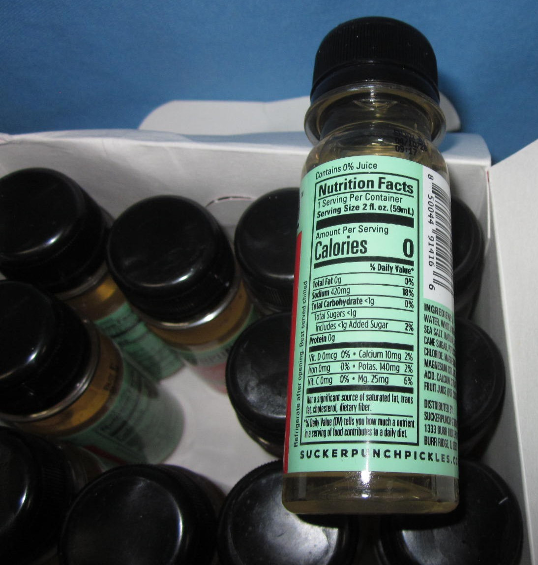 12 Bottles of SuckerPunch Spicy Pepper Hydration Pickle Juice 2oz Shots