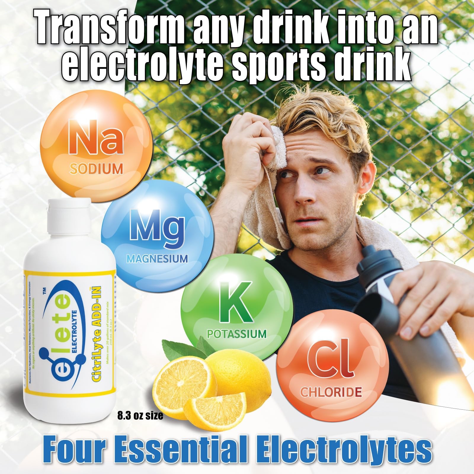 elete CitriLyte Electrolyte Add-in Hydration Drops | 8.3 Fl Oz (Pack of 1)
