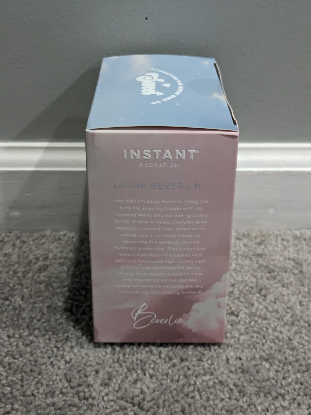 Instant Hydration Electrolyte Laura Beverlin 30 Packets Cotton Candy NEW 07/2027