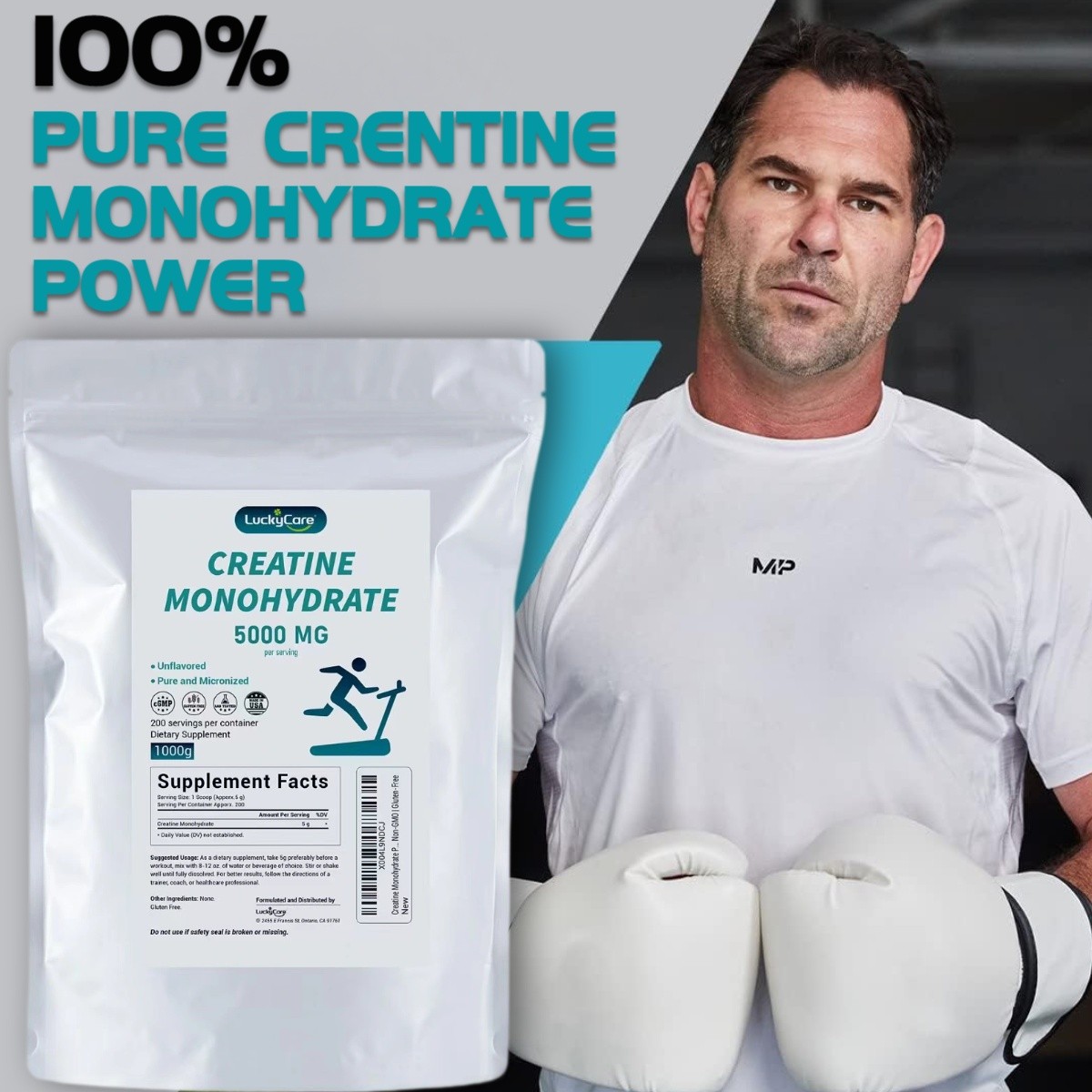 2.2~11LB Pure Creatine Monohydrate Powder 5000mg Per Serving Micronized Creatine
