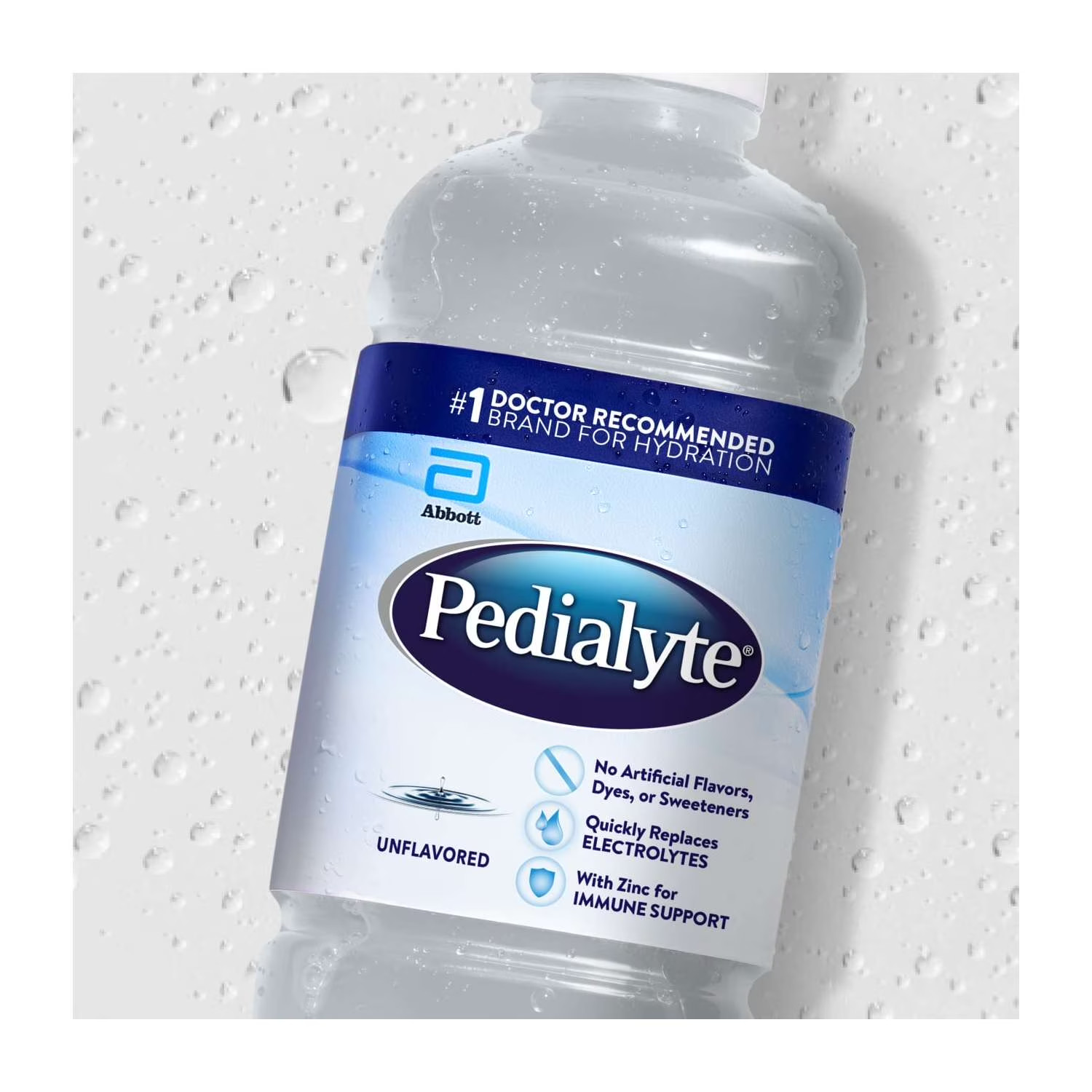 Pedialyte Electrolyte Drink, Unflavored, 1 Liter