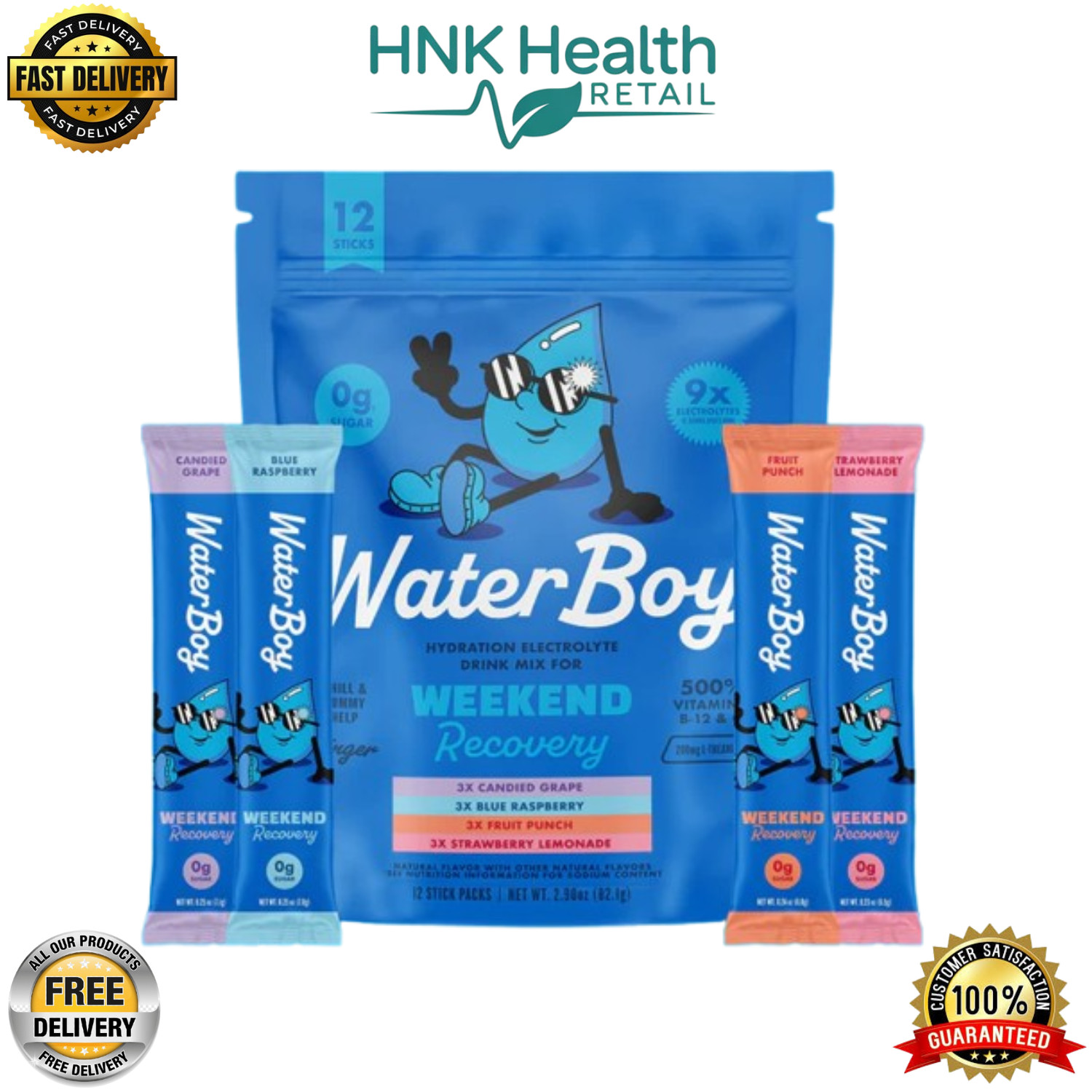 Waterboy Weekend Recovery Sample Pack – 2 Packs (12 Sticks Each)