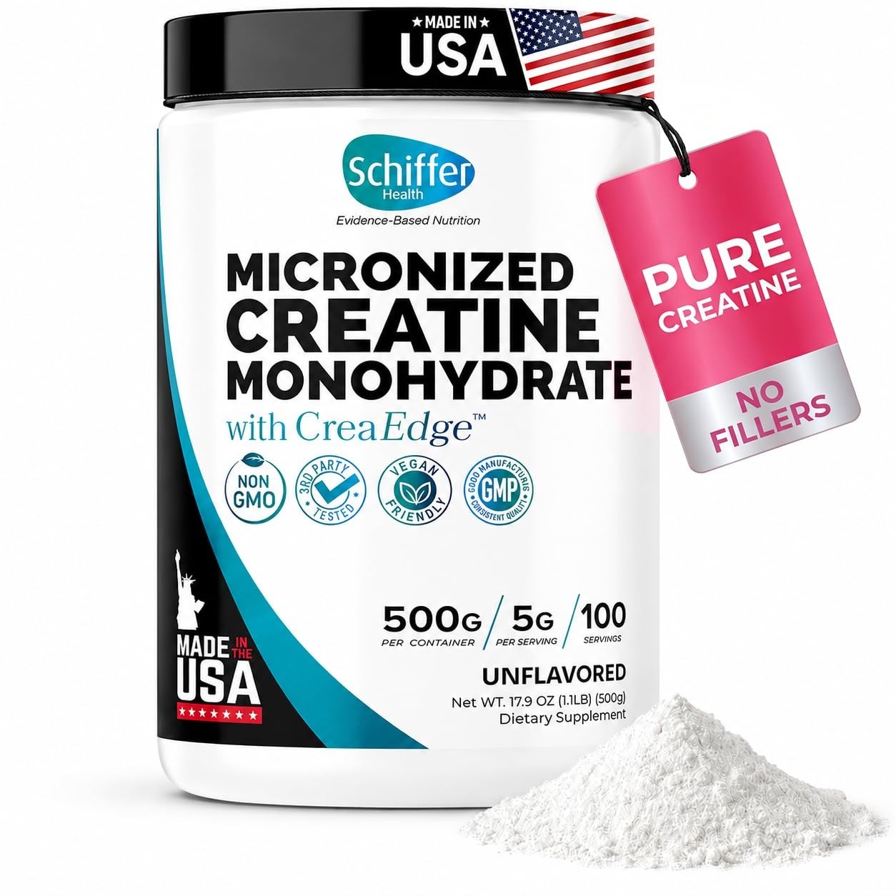 Pure Micronized Creatine Monohydrate Powder 500g – Boost Muscle Growth & Strengt