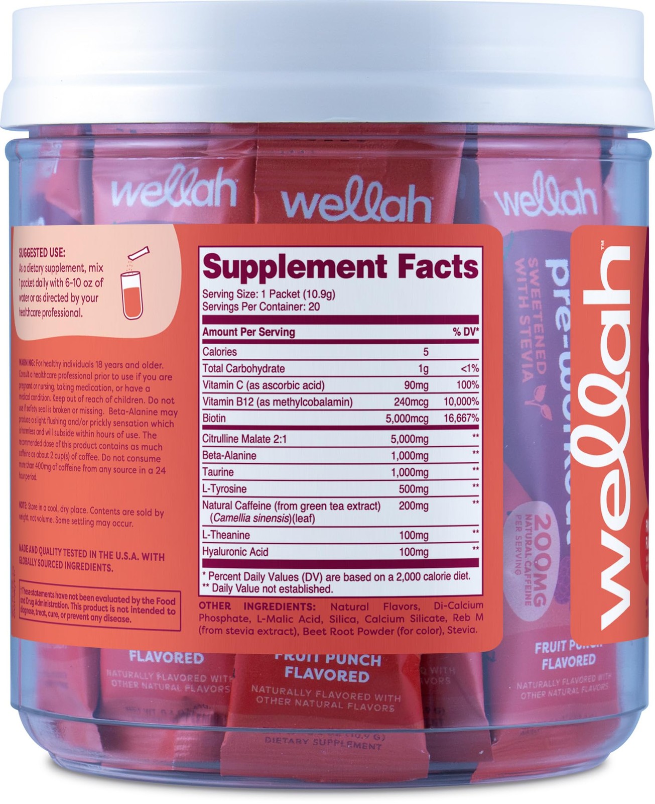Get-Going Fruit Punch Flavored Pre-Workout Stickpacks (20 servings)