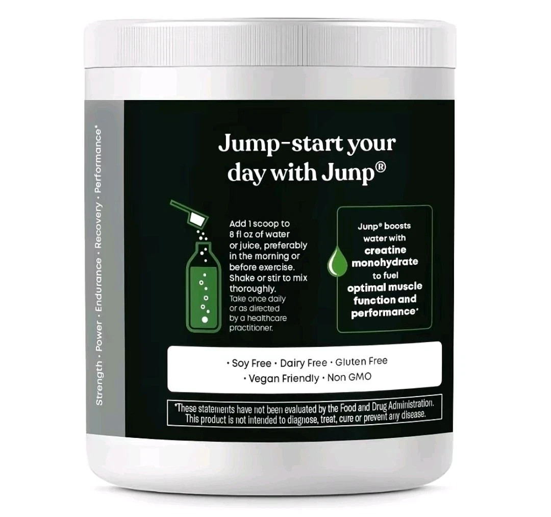JUNP Creatine Monohydrate Powder Unflavored 30 Servings 5g Per Serving NEW