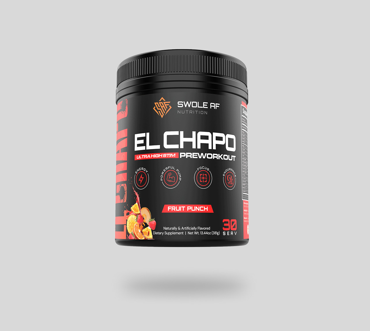 Swole AF El Chapo Ultra High Stim Hardcore Pre-Workout 4 Flavors New