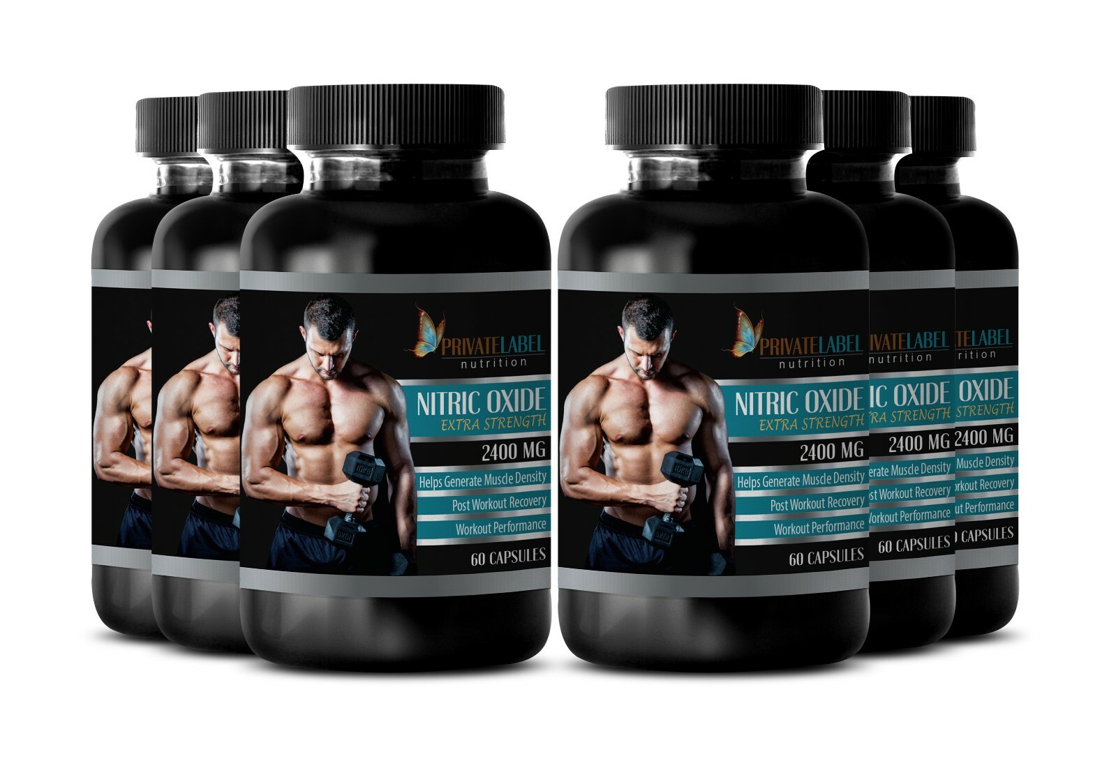 Nitric Oxide 2400mg – L-Arginine Build Muscle – 540 Capsules, 6 Bottles