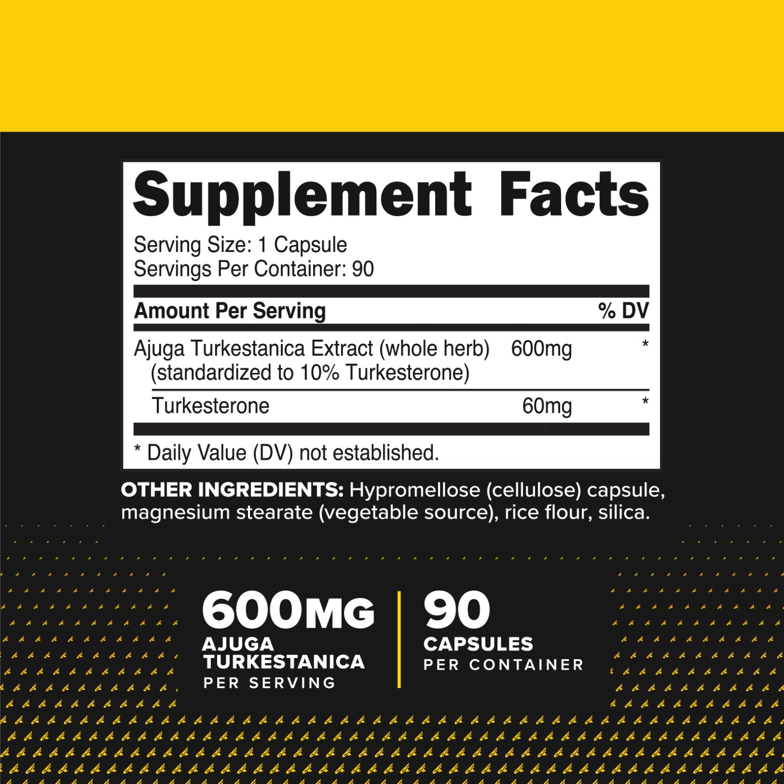 PrimaForce Turkesterone 600mg, 90 Capsules – Non-GMO & Gluten Free Supplement