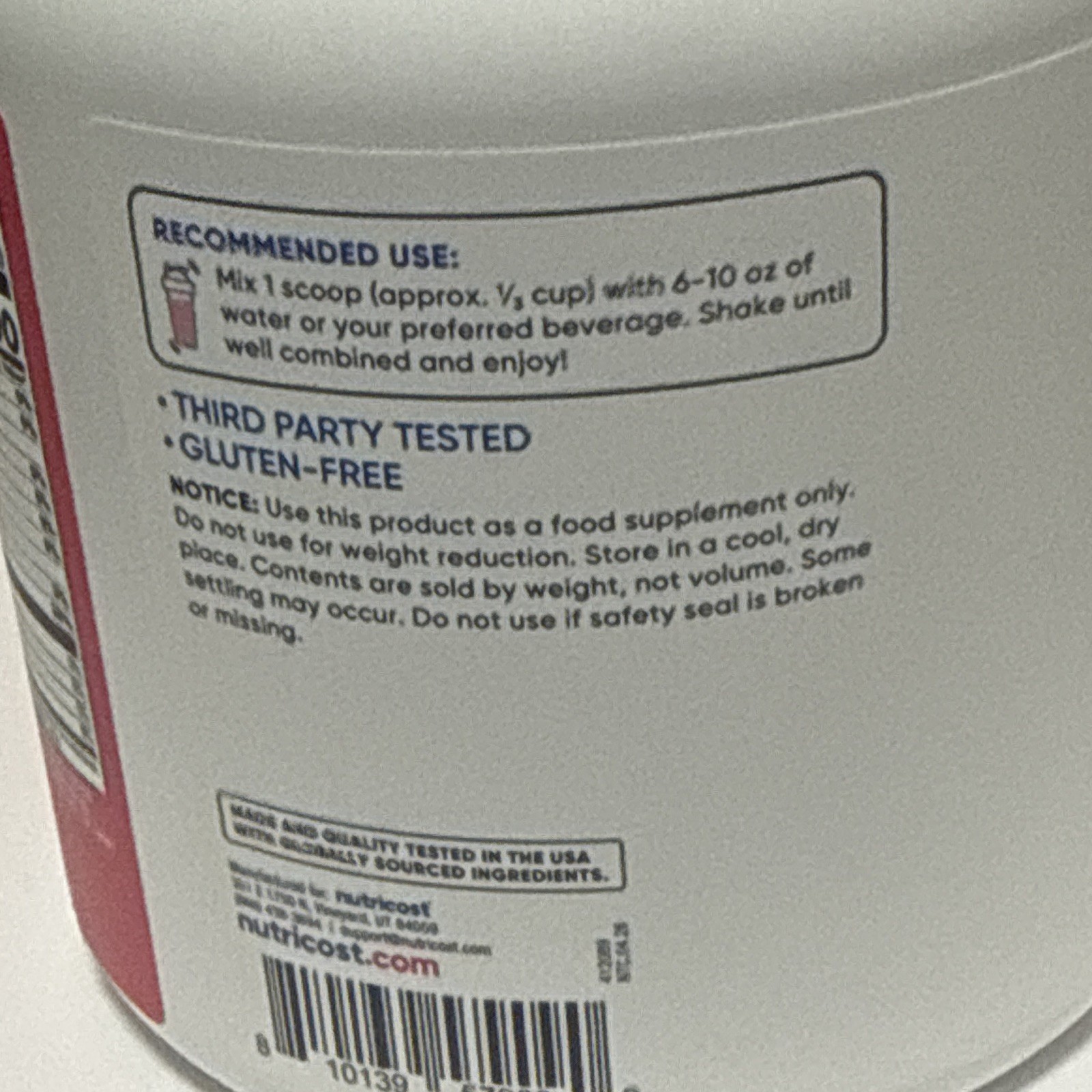 Nutricost Clear Whey Protein Isolate Powder Strawberry Banana 1.10 lb 17 Sv