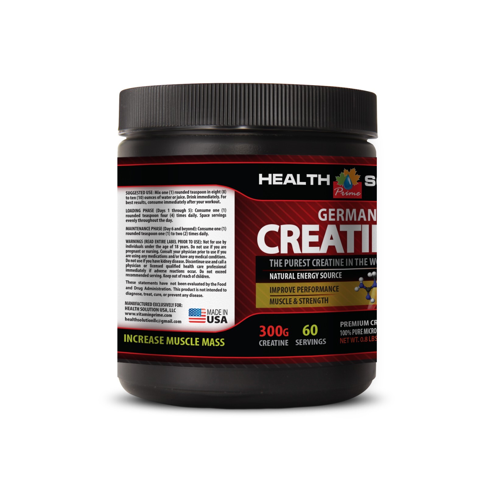 energy vitamin – CREATINE MONOHYDRATE 300G 1B – creatine muscle pharm