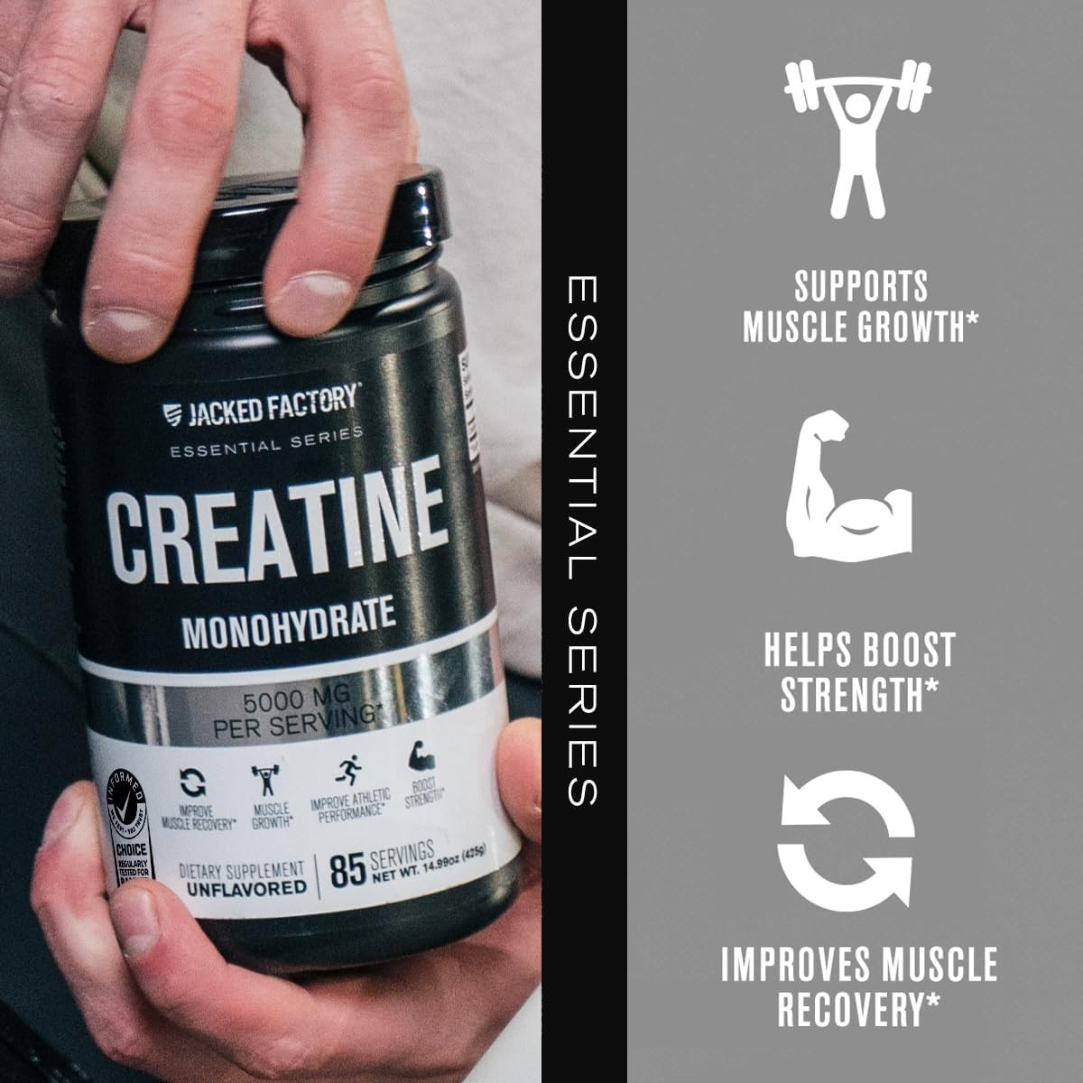 Creatine Monohydrate Powder 425G – 5G Daily Creatine Supplement for Men and W…