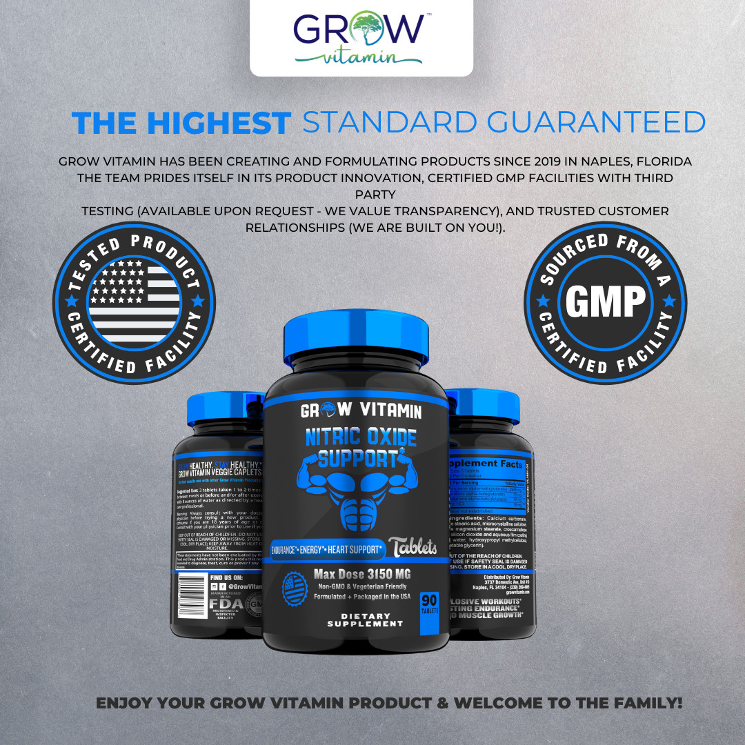 Nitric Oxide Booster Extra Strength TABLETS L-Arginine Supplement Muscle Growth