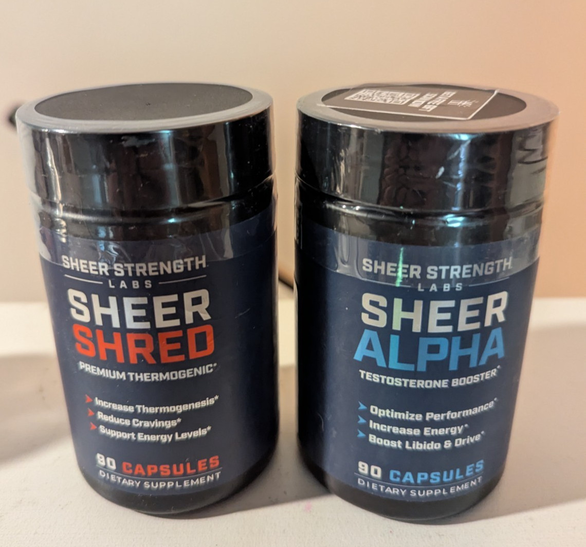 Sheer Shred Premium Thermogenic + Sheer Alpha: Test Booster Fat Burner Combo Pac