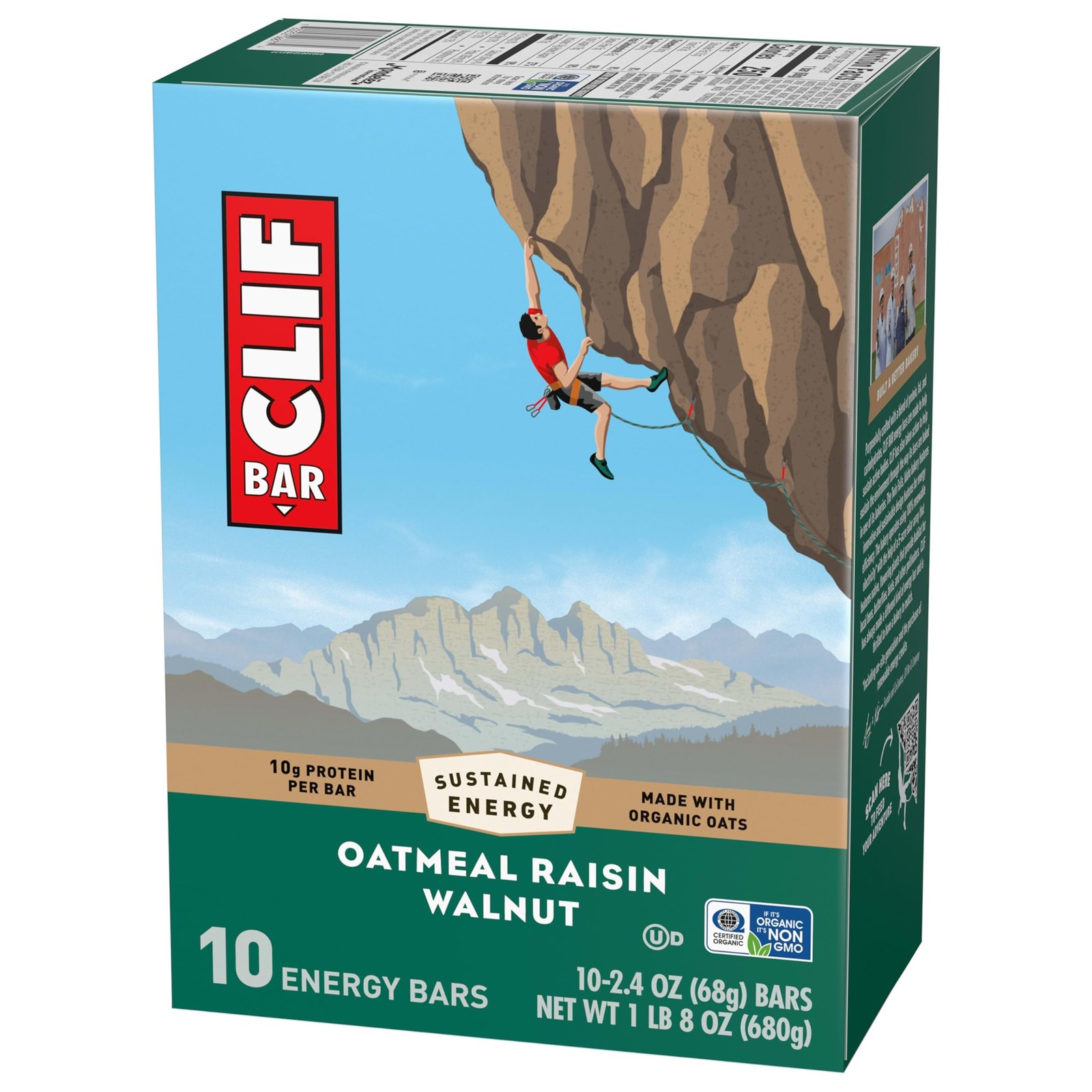 CLIF BAR – Energy Protein Bars – 10 Count (Pack of 1), Oatmeal Raisin Walnut