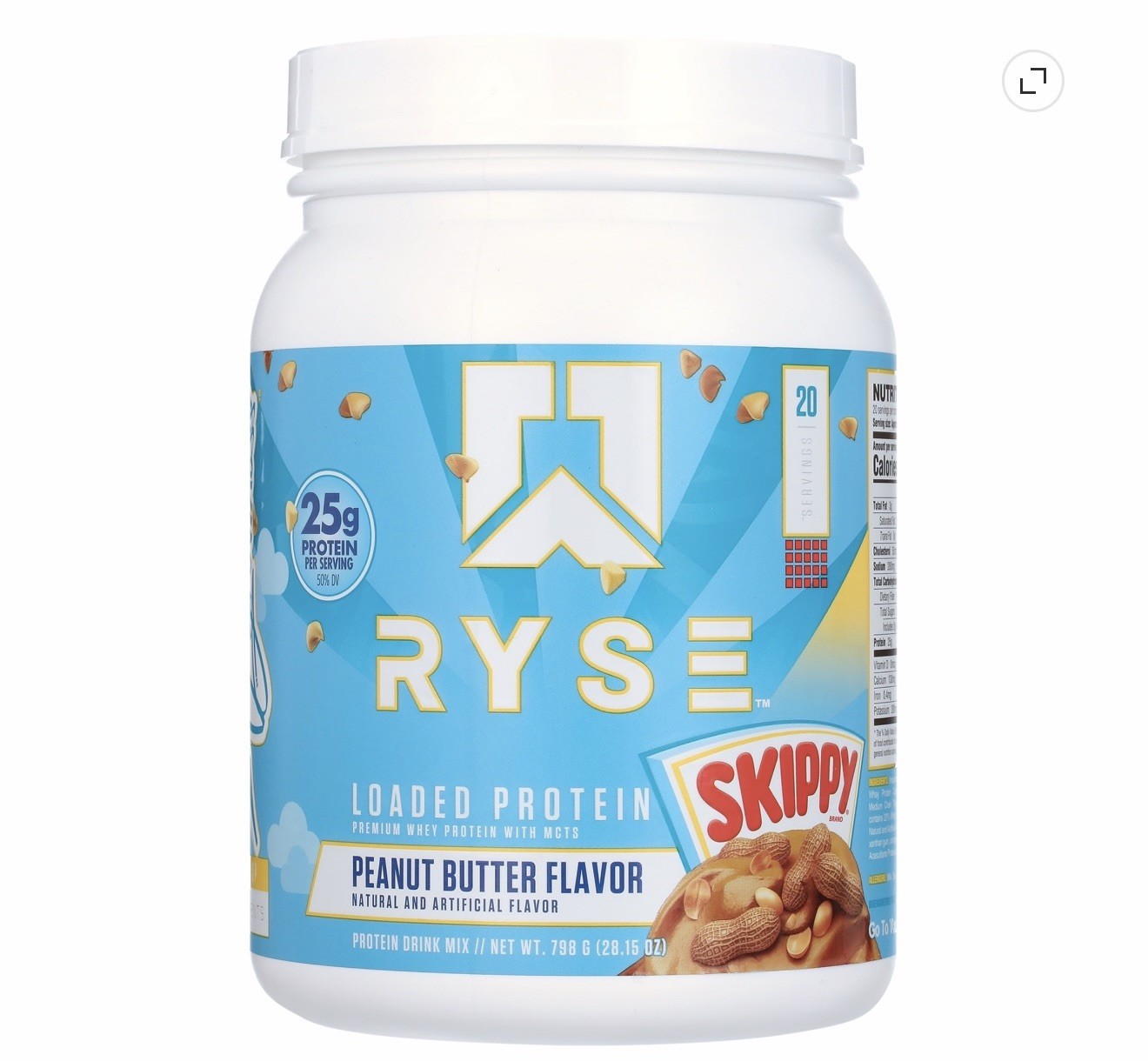 RYSE Loaded Protein SKIPPY Peanut Butter Whey Protein 20 Servings Ships Fast