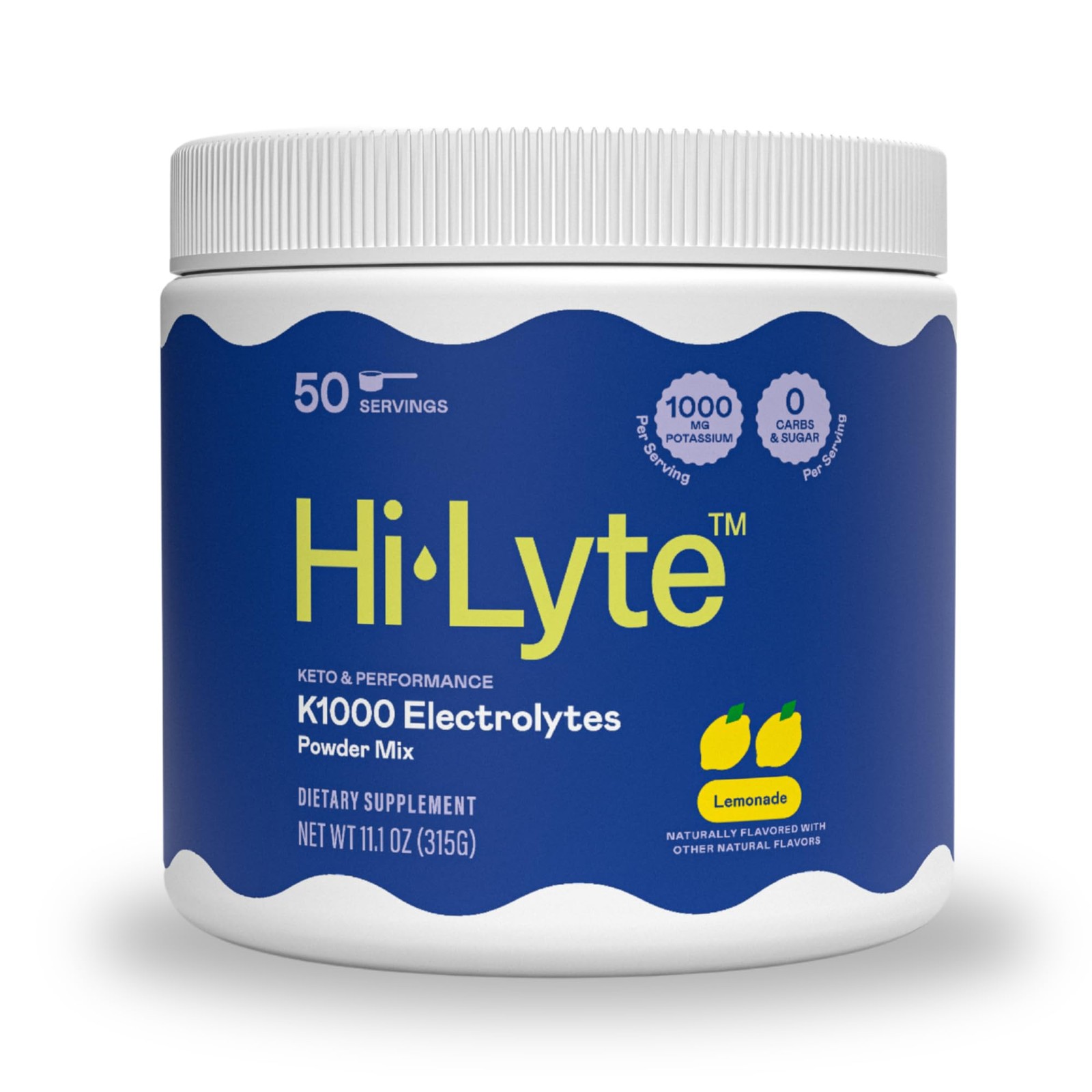 Hi-Lyte Keto K1000 Electrolyte Powder | Lemonade | 10.5 Ounce (Pack of 1)