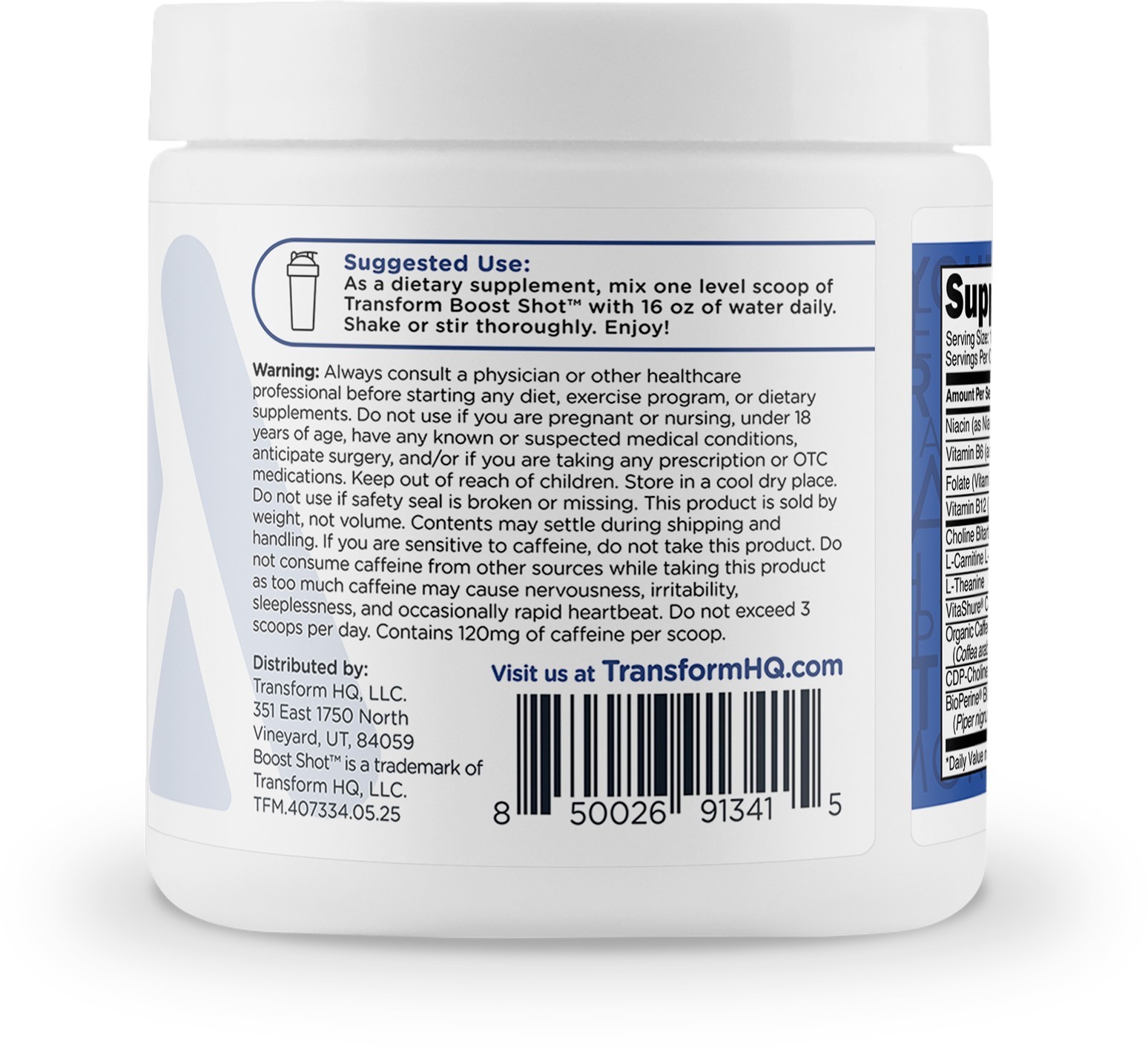TransformHQ Everyday Boost Shot 28 Servings (Blue Raspberry)