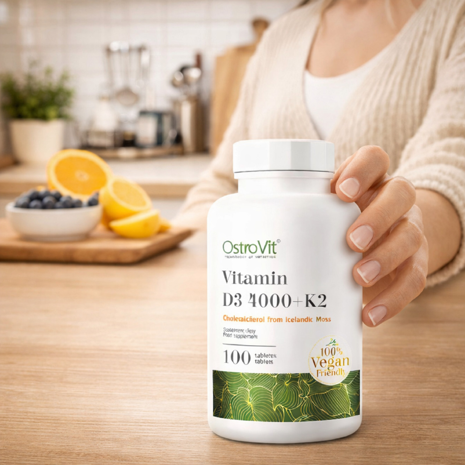 VITAMIN D3 4000 + K2 – 100-800 Tab -VEGAN- support immune system,muscle function