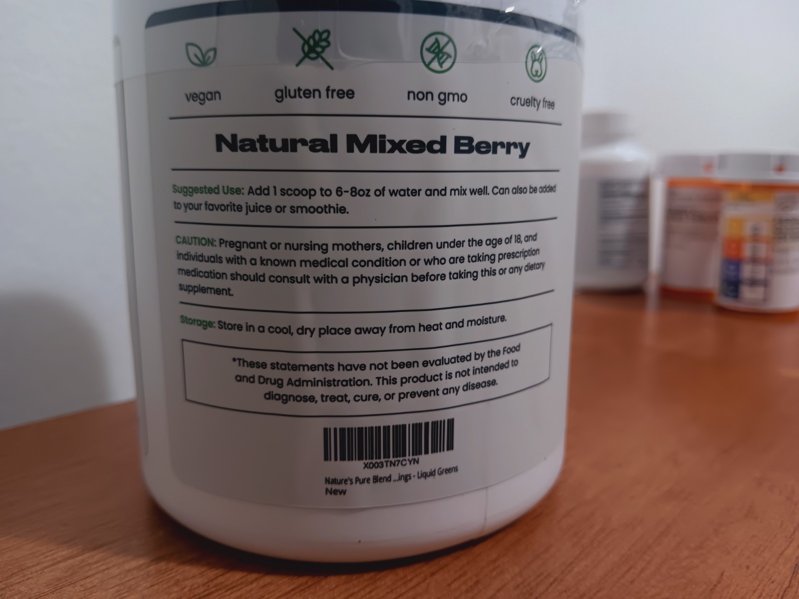 Nature’s Pure Blend Liquid Greens Seperfood Dietary Supplement New Wt.7.16 Oz
