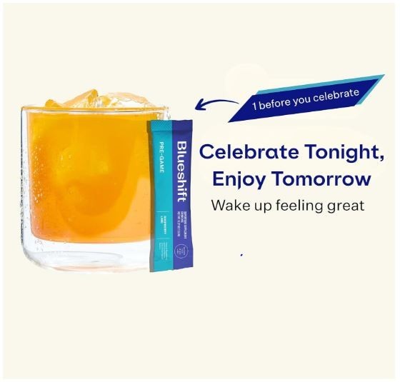 Blueshift Pre-Game – Pre Drinking NAC Supplement Electrolyte Powder Packets 10pk