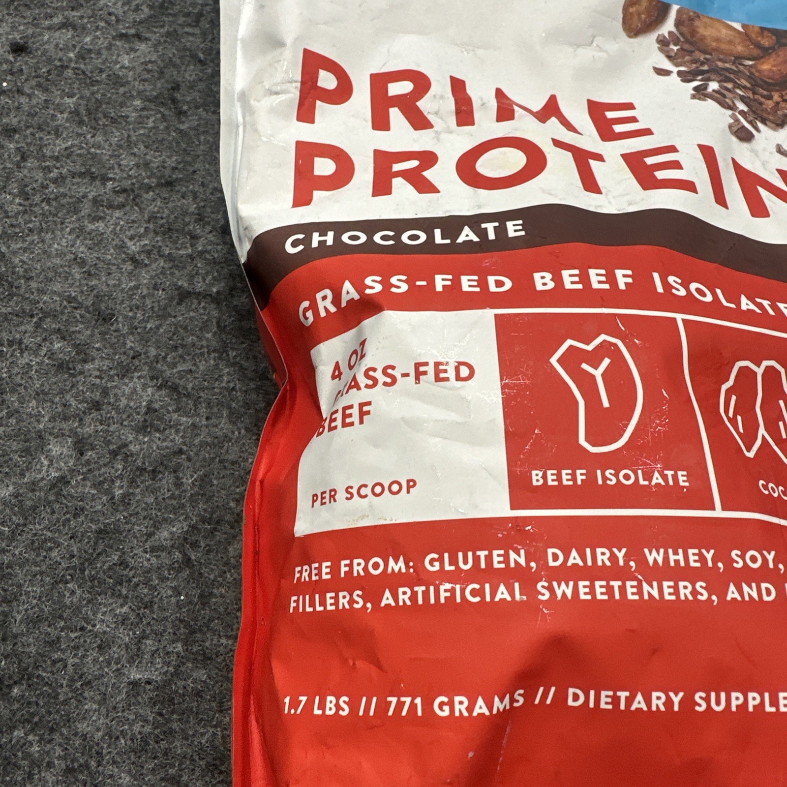 Equip Prime Protein Grass-Fed Beef Isolate Chocolate 1.7 Lbs Bb 1/2027