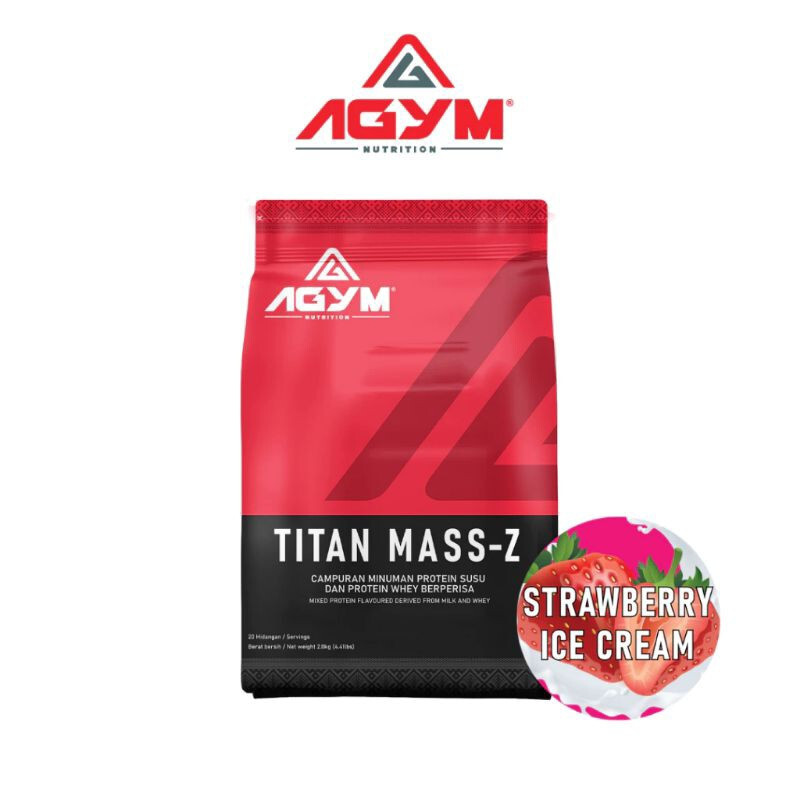 2X AGYM Nutrition TITAN MASS-Z Sport Nutrition Weight Mass Gainer 2kg -DHL