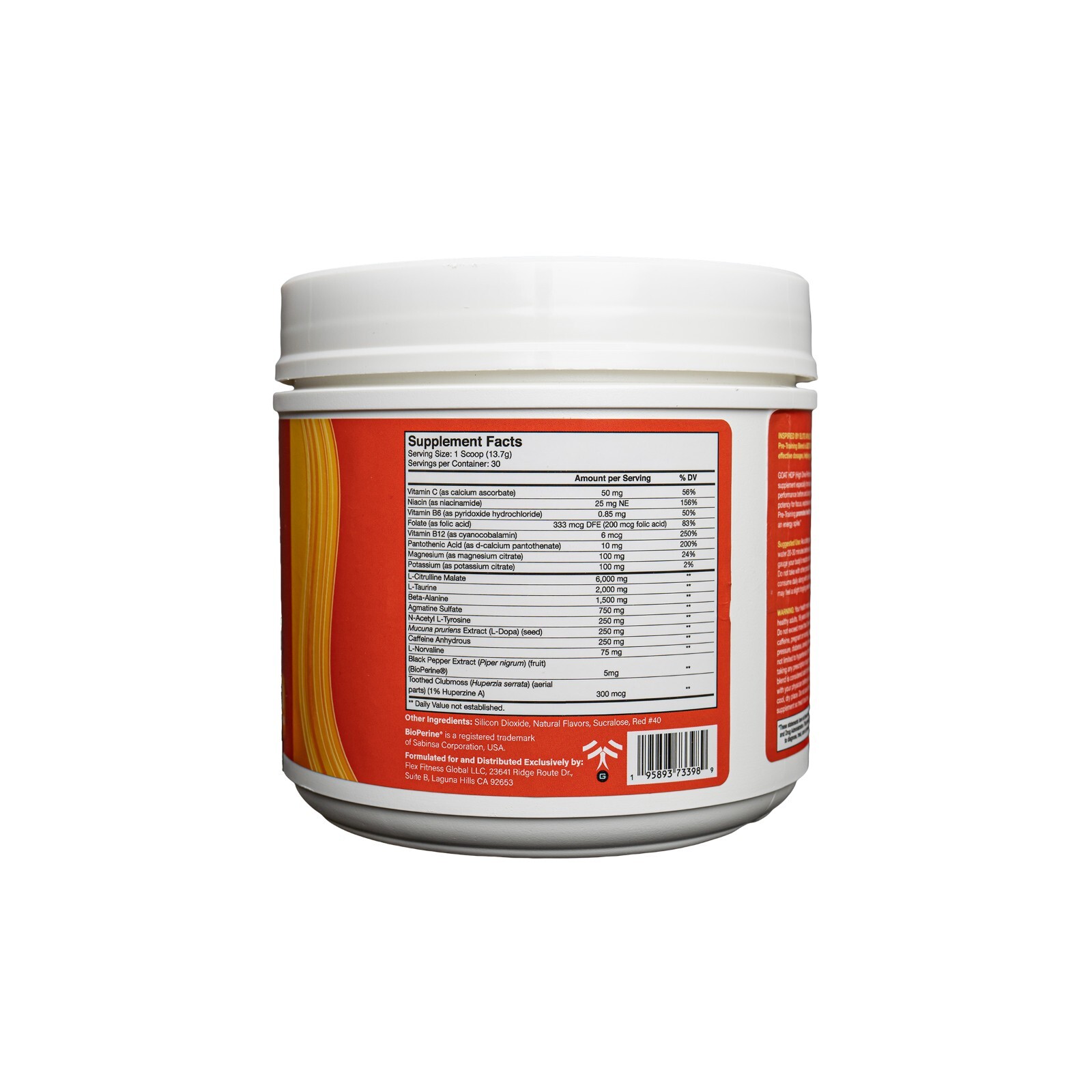 Pre Workout, Black Cherry, No Sugar, Energy Booster, 50mg Caffeine, 30 Servings