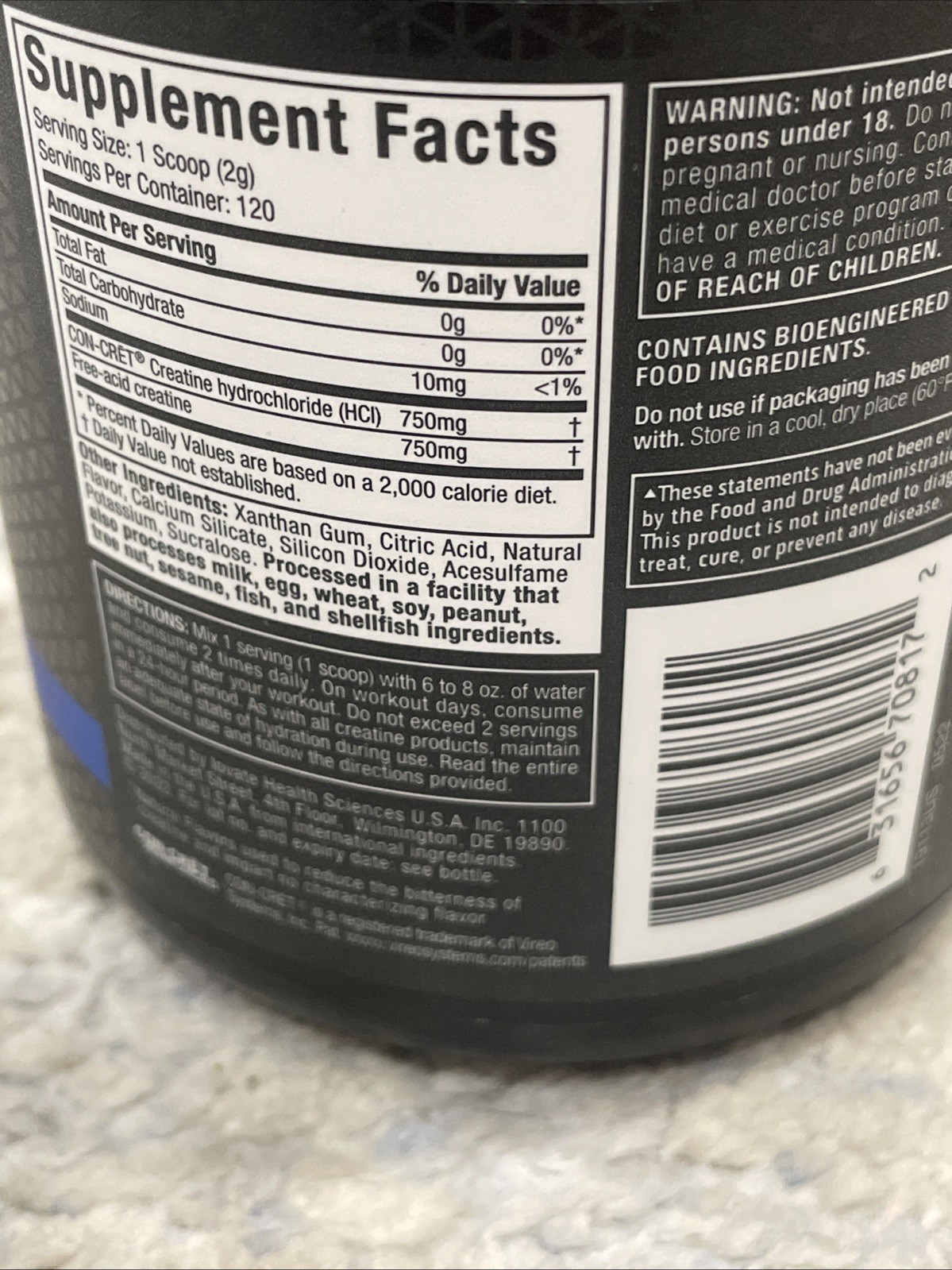 Cell-Tech Creactor Creatine HCl Powder – 120 Servings, Unflavored Muscle Sealed