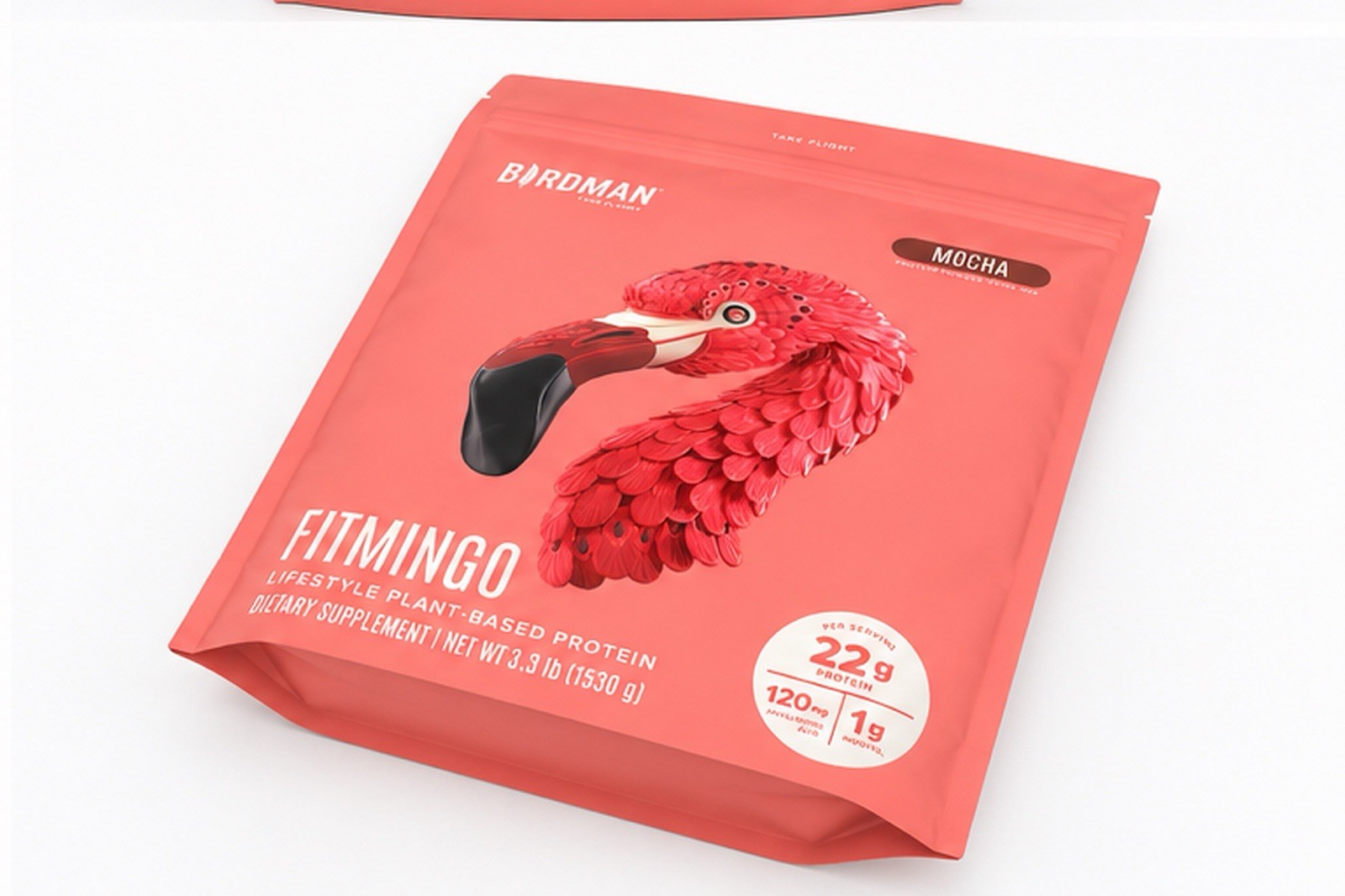 Birdman FitMingo Lifestyle Plant-Based Protein Powder Gluten-Free Mocha 3.3 lb