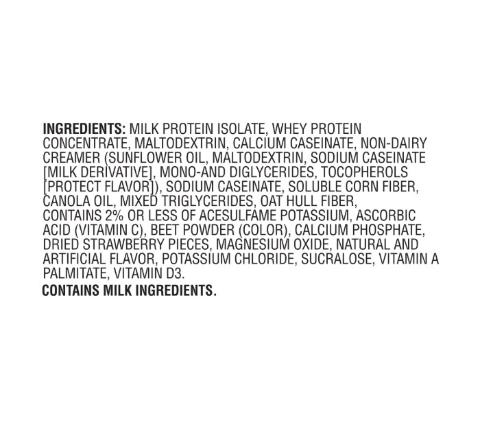 Muscle Milk Genuine Protein Powder, Strawberries ‘N Crème, 32g Protein, 1.93lb,
