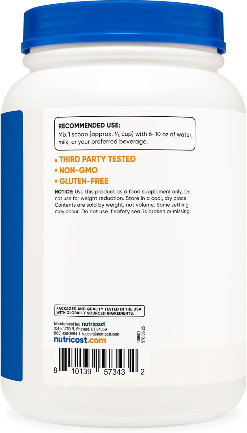Grass-Fed Whey Protein Isolate (Unflavored) 2LBS – Non-Gmo, Gluten Free, Pure Pr