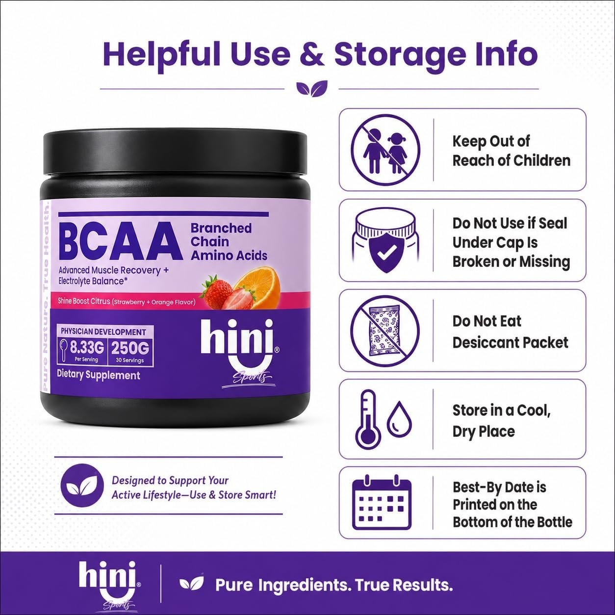 BCAA Powder, 2:1:1 Branched Chain Amino Acids with Electrolytes, 6000mg BCAA …