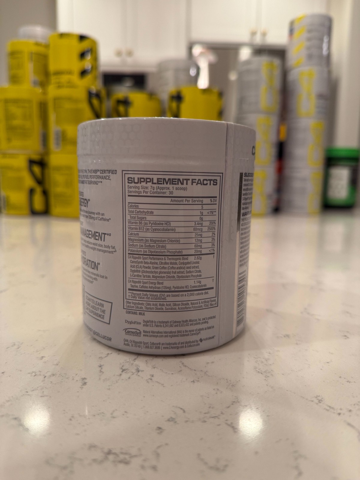 Cellucor C4 Ripped Sport Pre Workout Powder Arctic Snow Cone BEST BY: 03/27