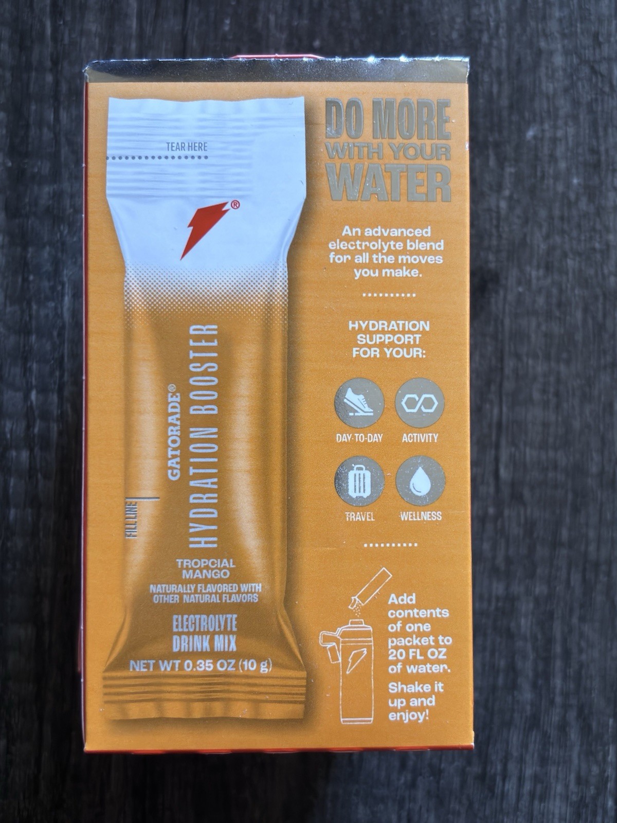 Gatorade Hydration Booster Tropical Mango Electrolyte Drink, 6-Pack, 2 Boxes