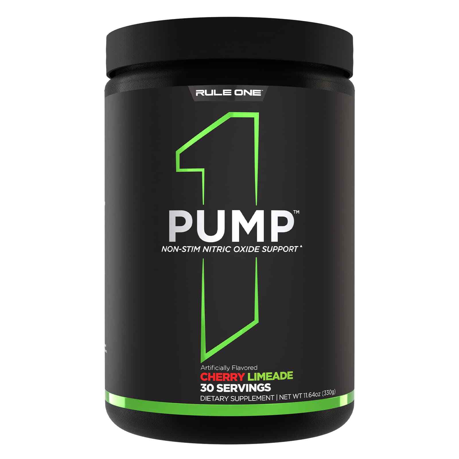 RULE 1 Pump 30 serv Black Cherry Limeade Stimulant Free Pre Workout 315g
