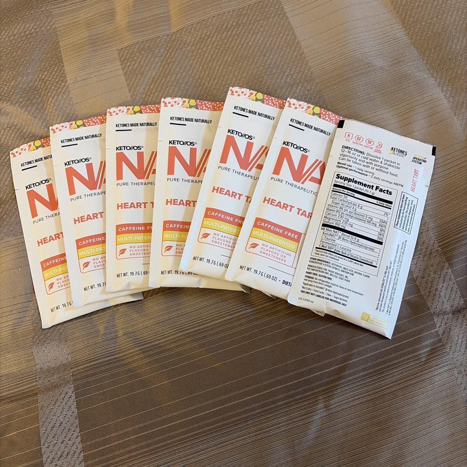 Pruvit Keto OS Nat Heart tart 7 Pack Decaf