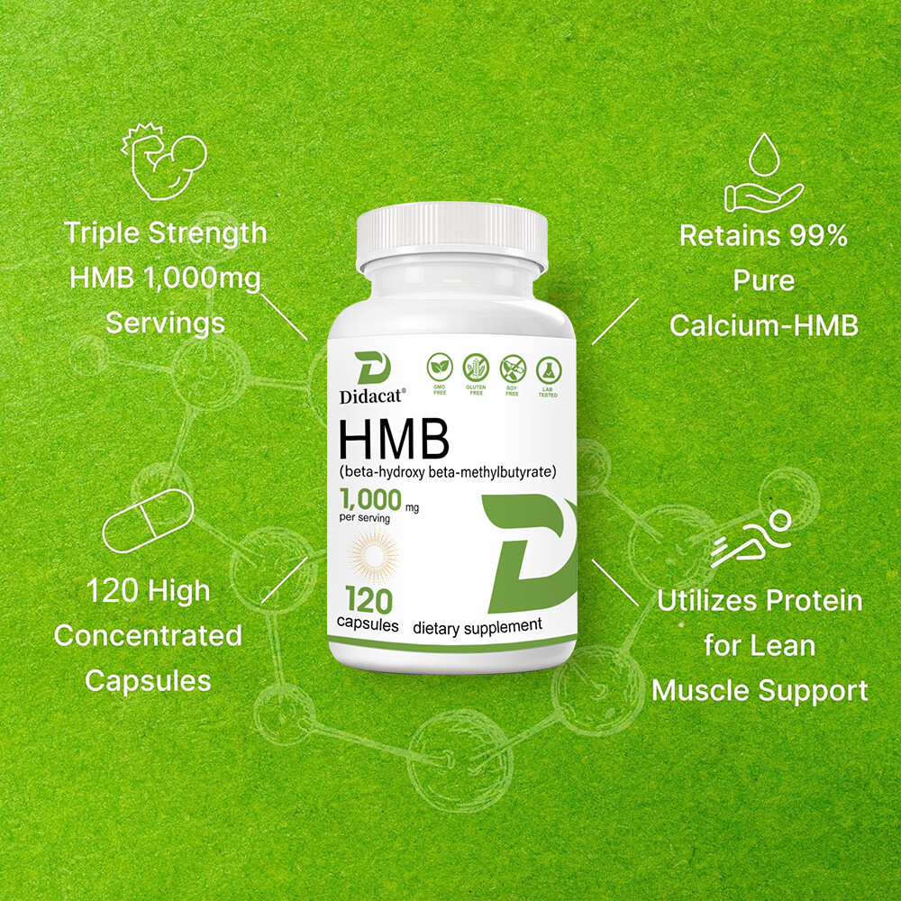 HMB (Beta-Hydroxy Beta-Methylbutyric) 1000mg 30 To 120 Capsules, Muscle Growth
