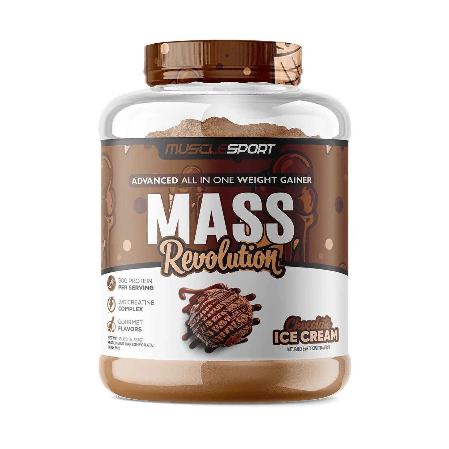 MASS REVOLUTION CHOCOLATE ICE CREAM 5 lbs (2,275 g)