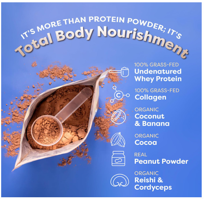 FlavCity Whey Chocolate PB 25g Protein 10g Collagen 20Sv GF