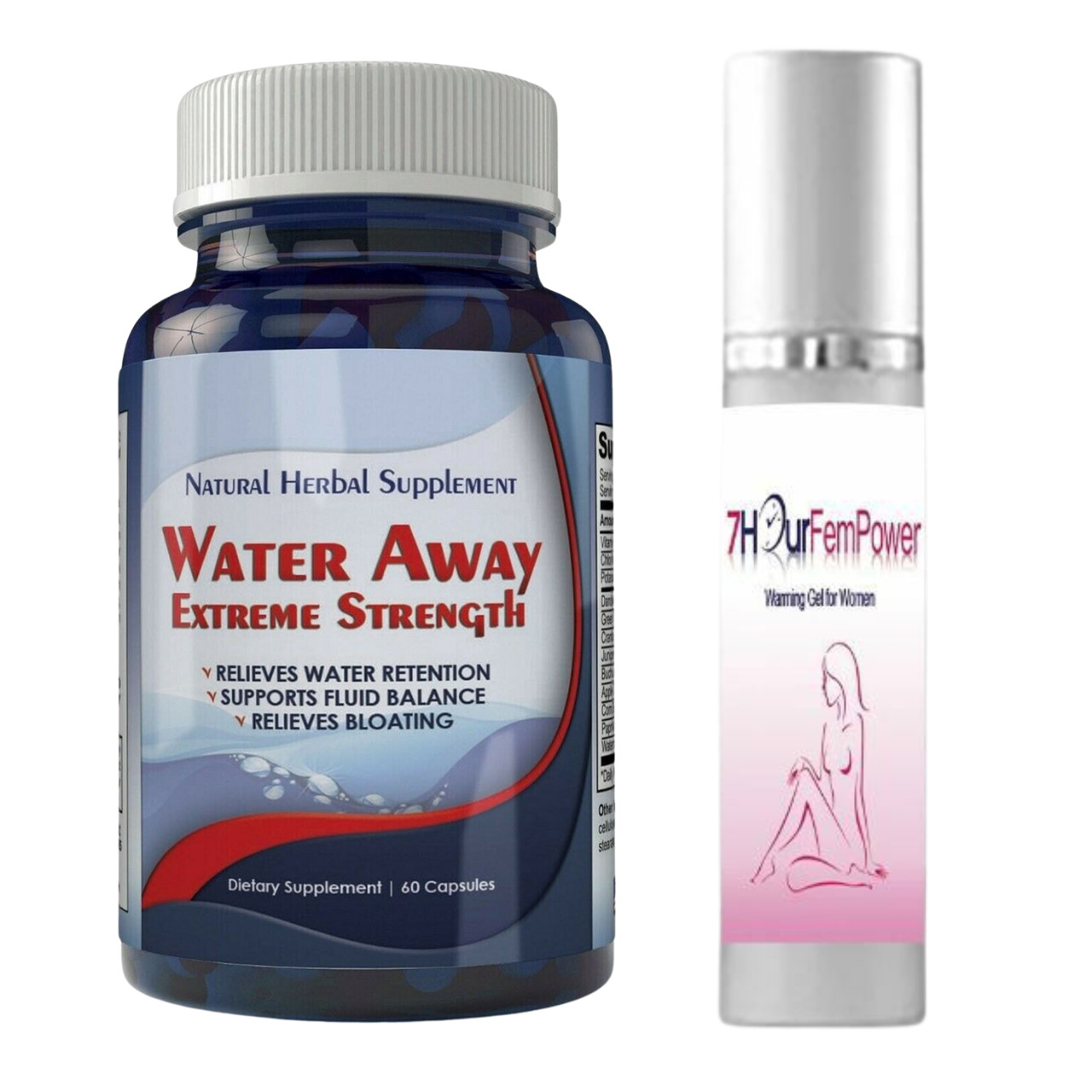 Water Away Fluid Balance Weight Management Supplement and Female Lubricant Gel