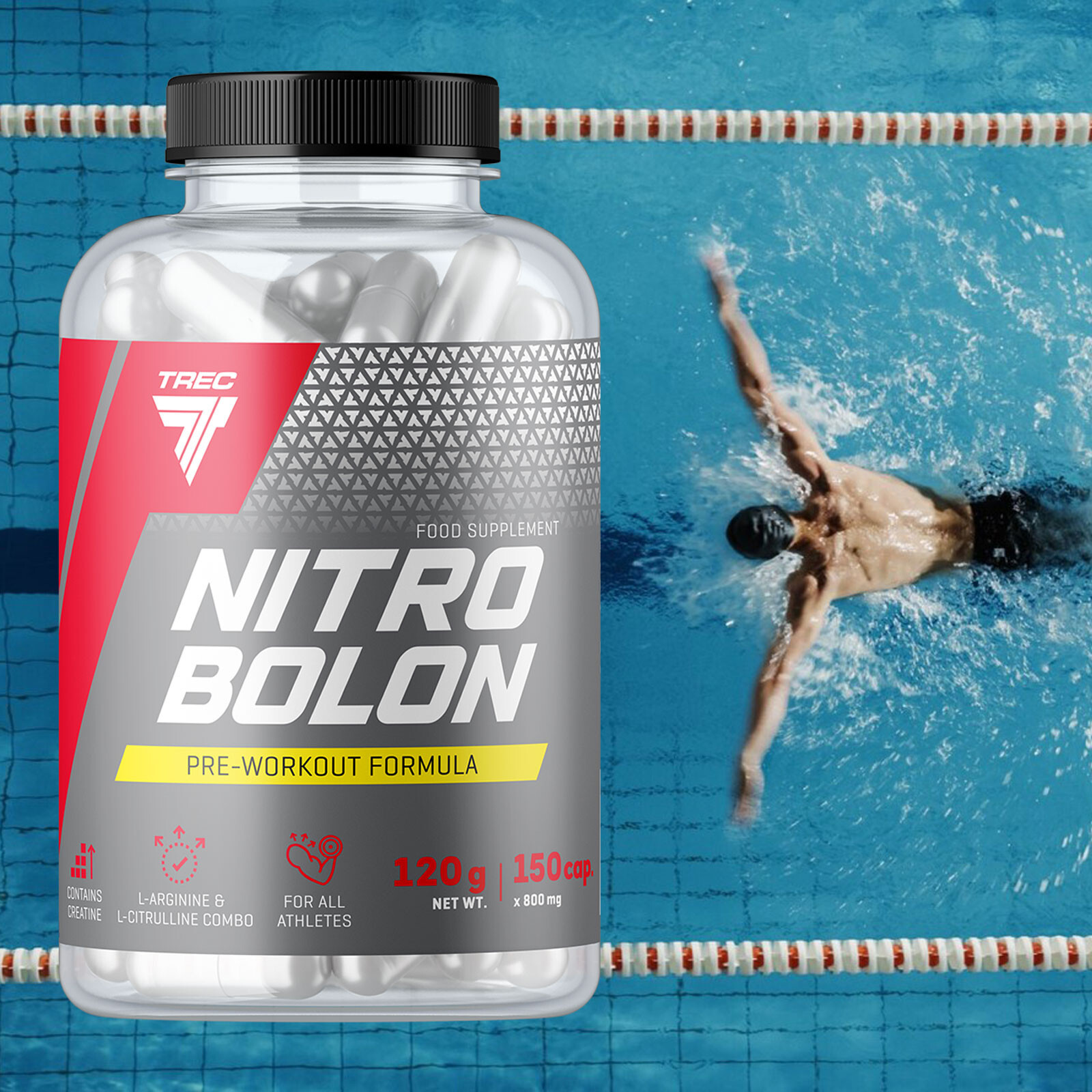 Nitrobolon 150–300 Capsules – Pre-Workout + Muscle Pump + Creatine + NO Booster