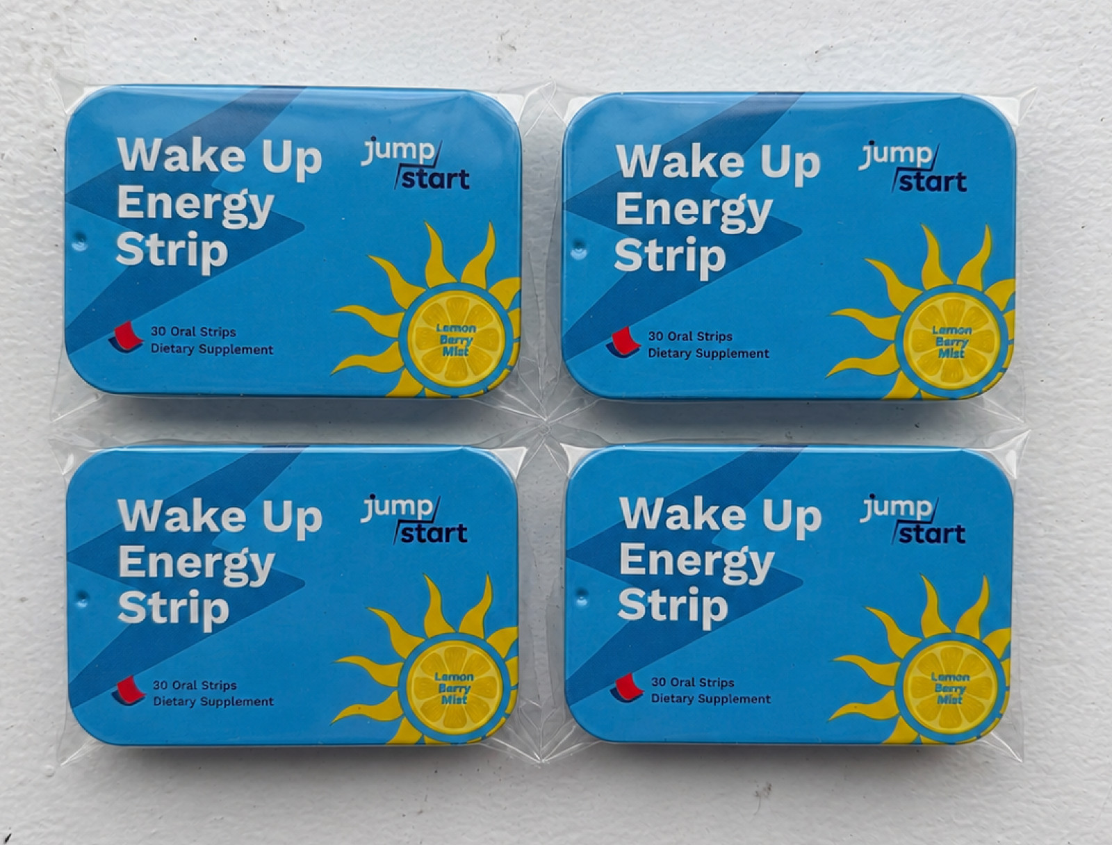4 packs, 120 Caffeine Strips 80mg each, Sugar Free, L-Theanine, 5 hour energy
