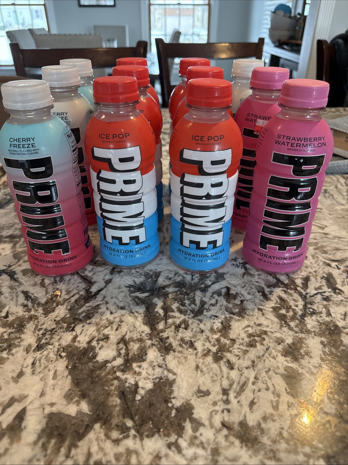 12 PRIME HYDRATION DRINK – 6 ” ICE POP 4 Cherry Freeze 2 Strawberry Watermel”
