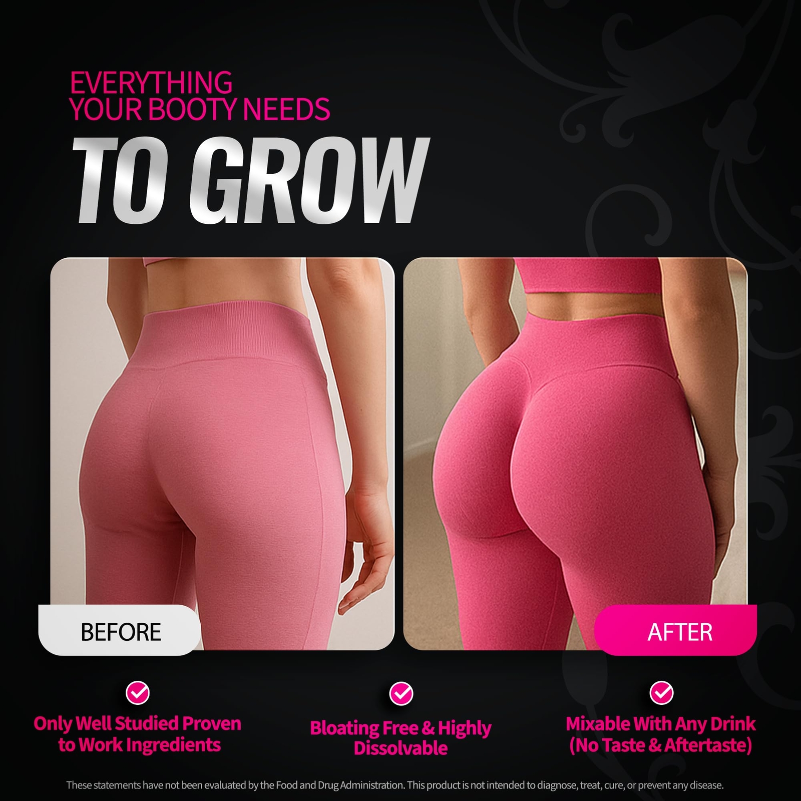 Bold Buns Creatine for Women 30 Servings – Booty Gain & Cellulite Support