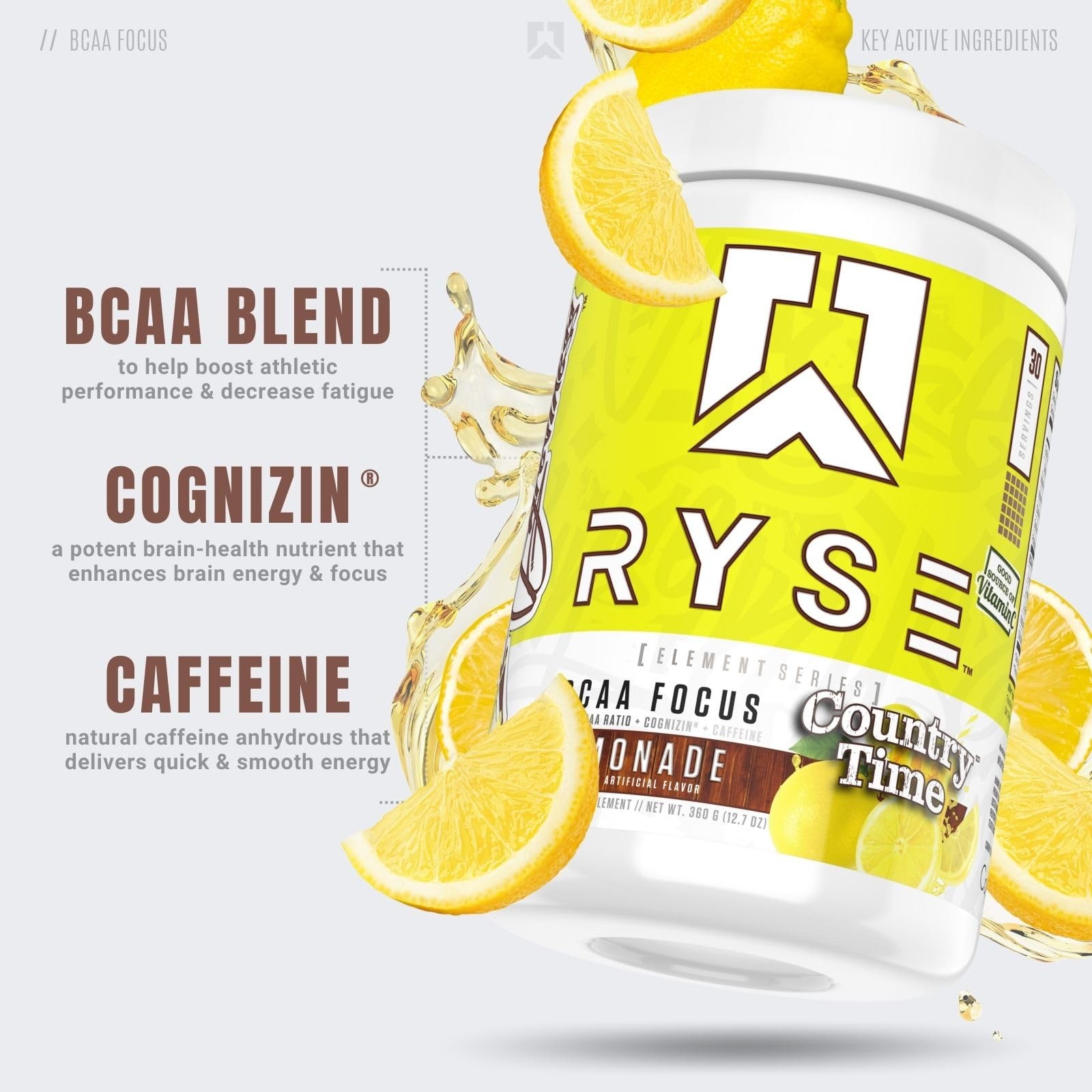 BCAA Supplement with Caffeine Electrolytes for Hydration Focus and Energy